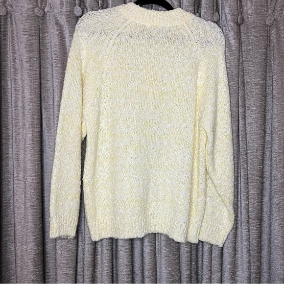Vintage Pretense Yellow Boucle Pearl Button Cardigan Sweater Size 18W - Picture 10 of 12